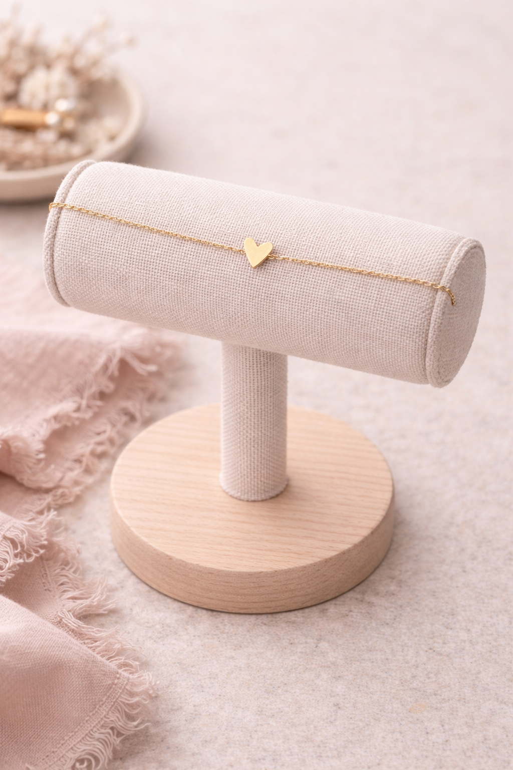 Minimal Heart Bracelet- 18K Gold Plated Stainless Steel