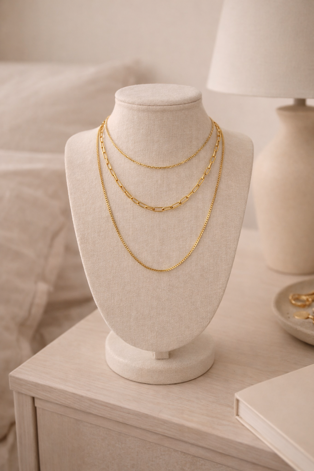 Minimal Layered Chain Necklace Set