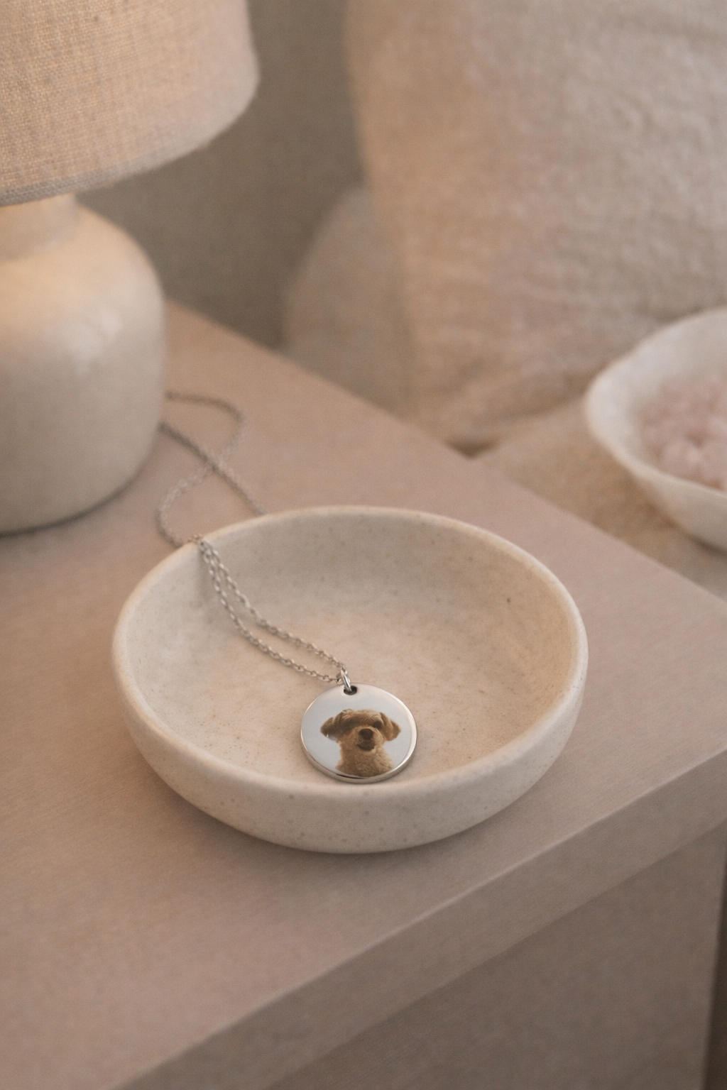 Custom Pet Portrait Necklace- Stainless Steel/18K Gold Plated