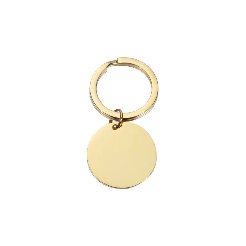 Custom Pet Portrait Keychain- Stainless Steel/18K Gold Plated 25mm