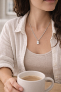 Mini Padlock Initial Necklace