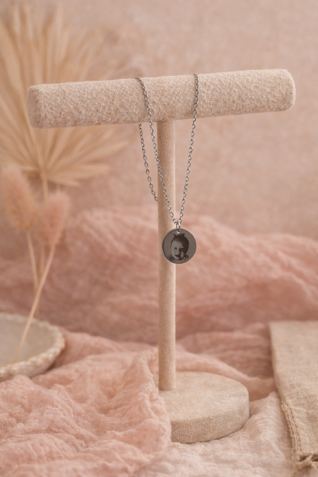 Custom Photo Necklace- Stainless Steel/18K Gold Plated Memory Pendant