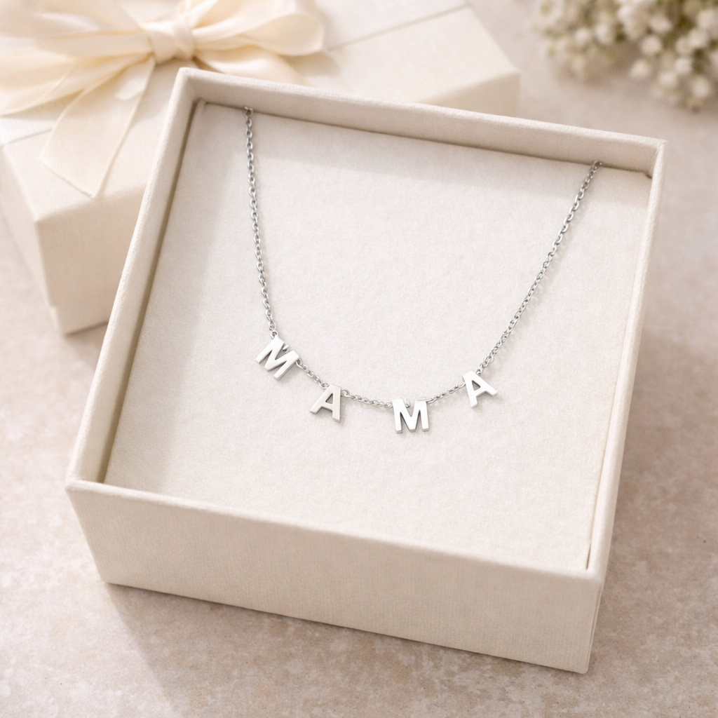 MAMA Necklace | Minimal Everyday Necklace (Silver or Gold)